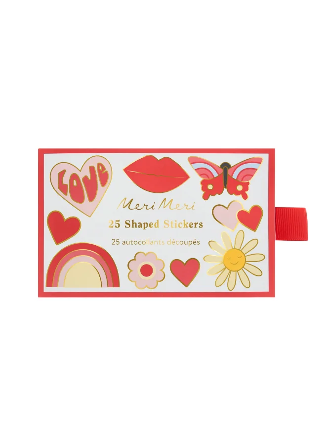 Meri Meri  Groovy Love Shaped Stickers - Pack of 25  | Best Price UAE